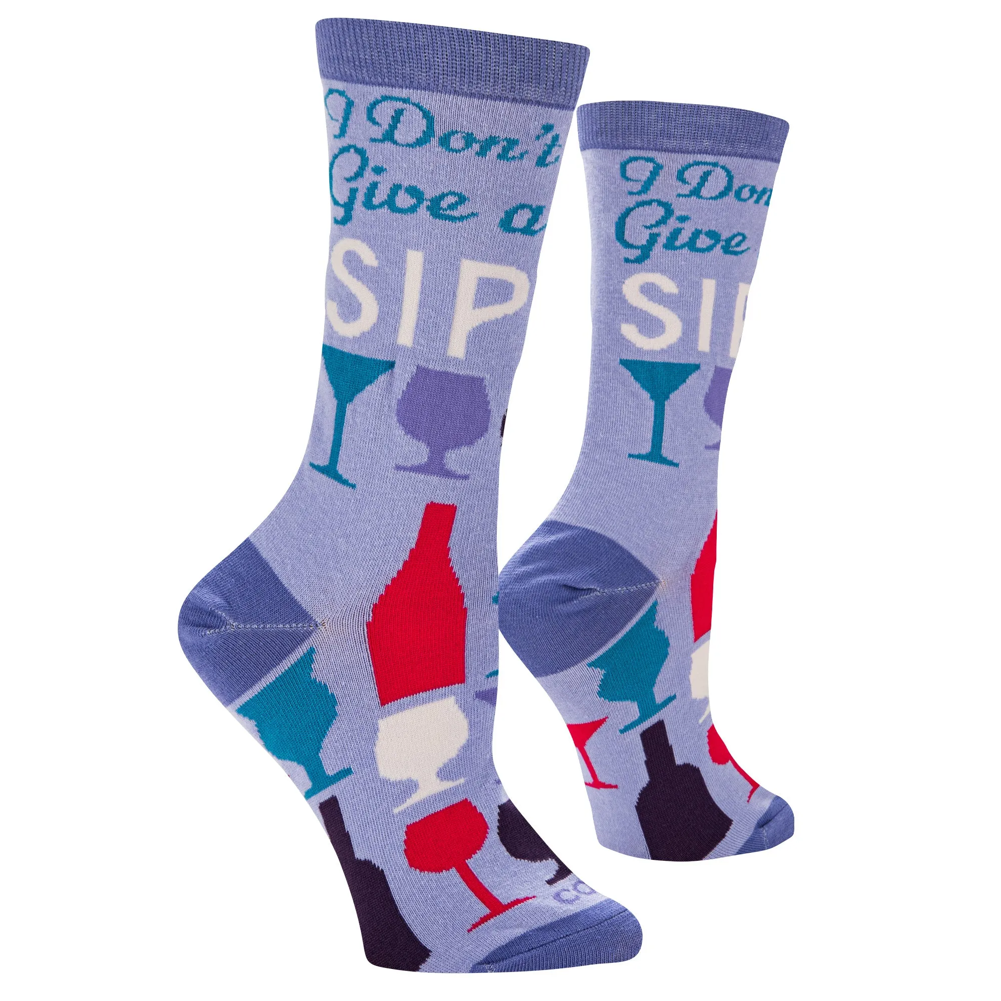 Don't Give A Sip Women's Crew Socks sold by Odd Sox product image thumbnail 3