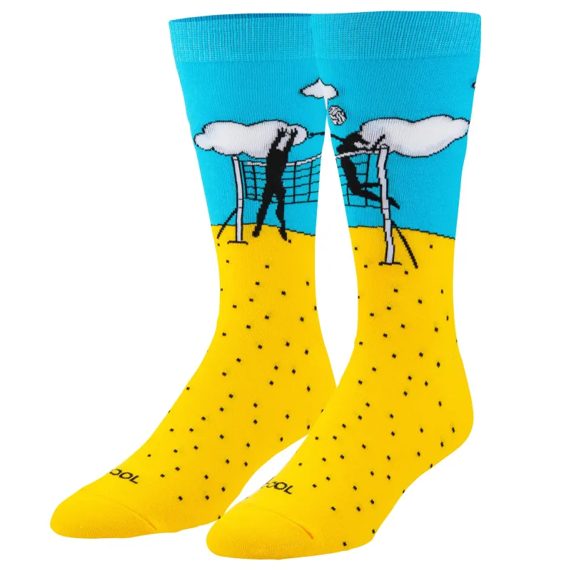 Beach Volleyball Men's Crew Socks sold by Odd Sox