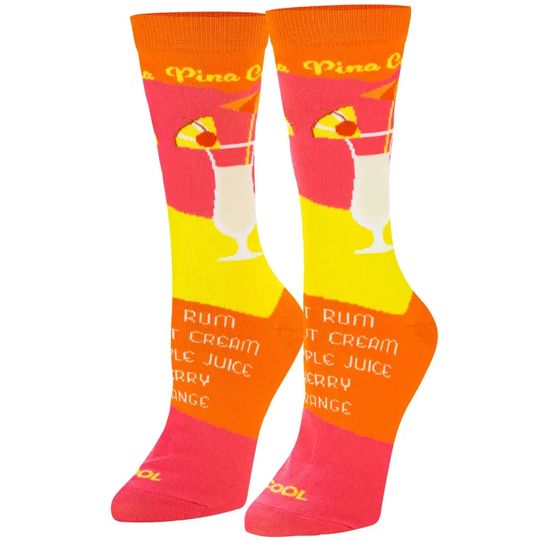 Pina Colada Recipe Women's Crew Socks sold by Odd Sox