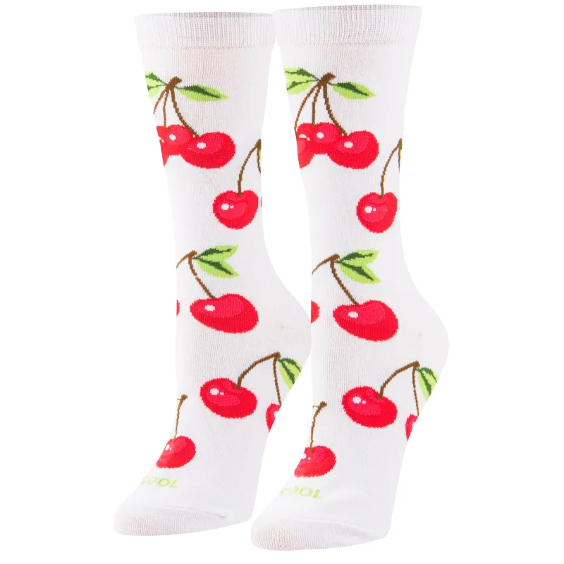 Cherry On Top Women's Crew Socks sold by Odd Sox