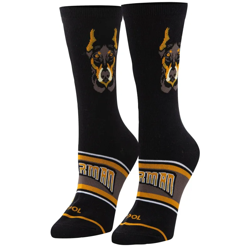 Doberman Women's Crew Socks sold by Odd Sox