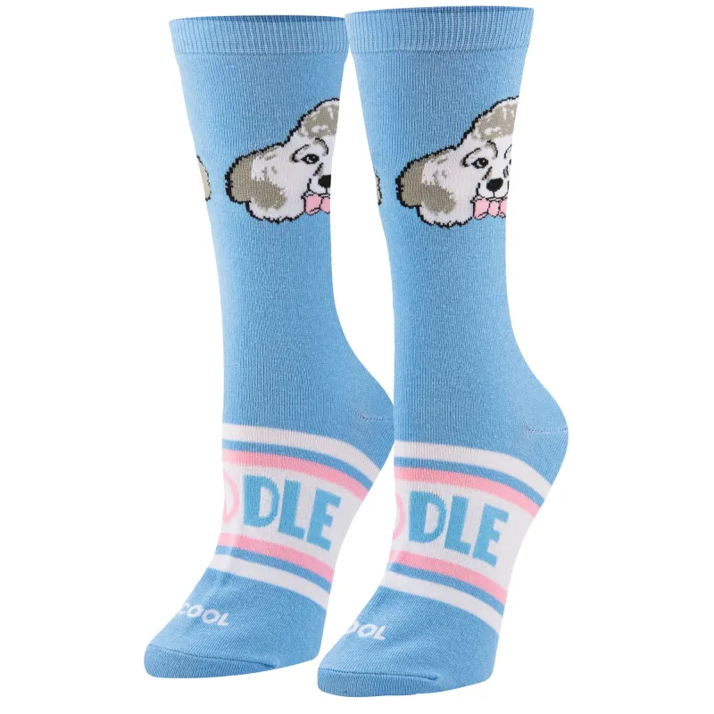 Poodle Women's Crew Socks sold by Odd Sox