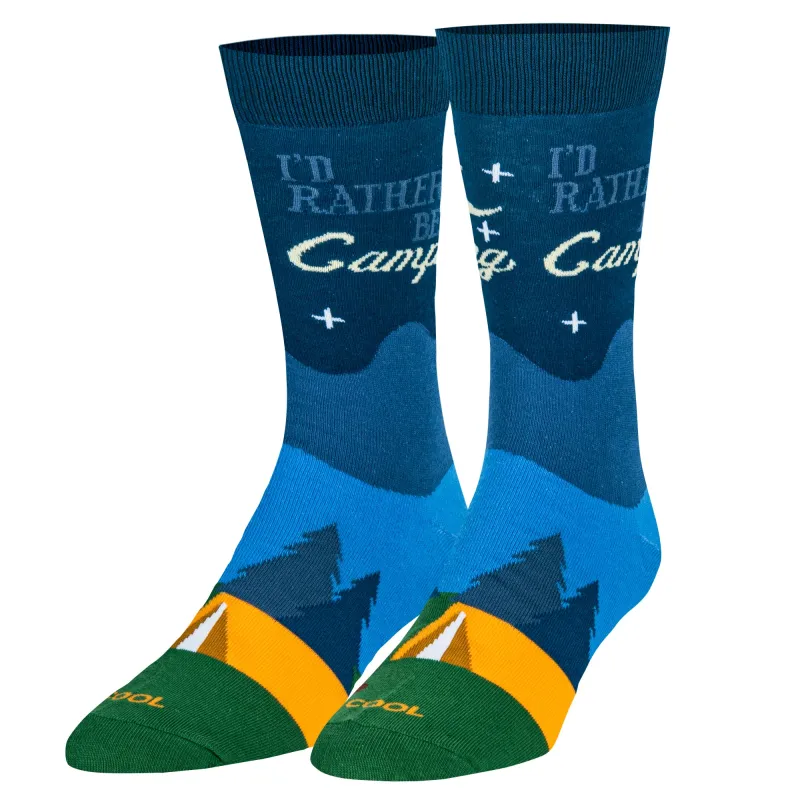 I'd Rather Be Camping  Men's Crew Socks sold by Odd Sox
