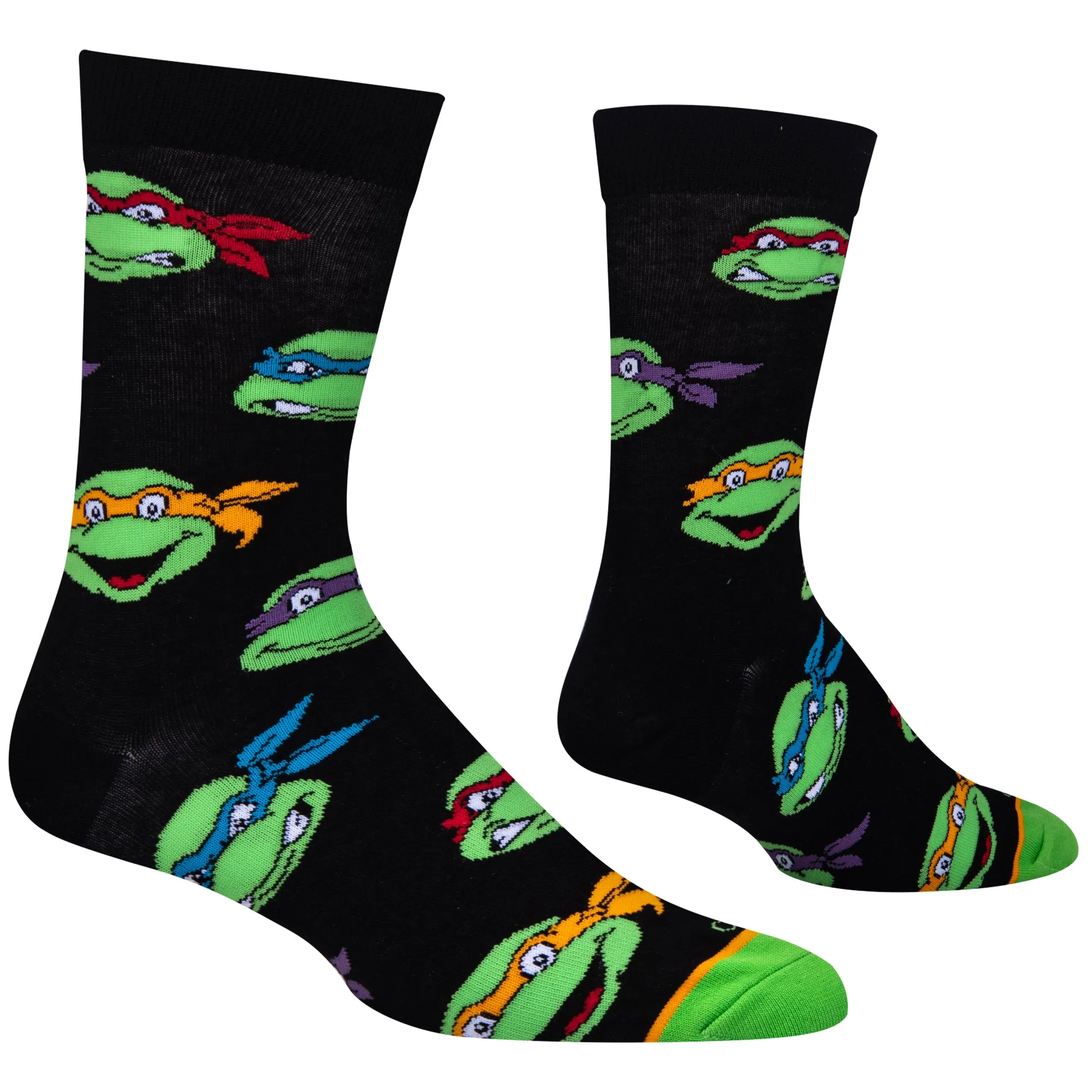 Retro Turtle Heads Men's Crew Socks sold by Odd Sox product image thumbnail 3