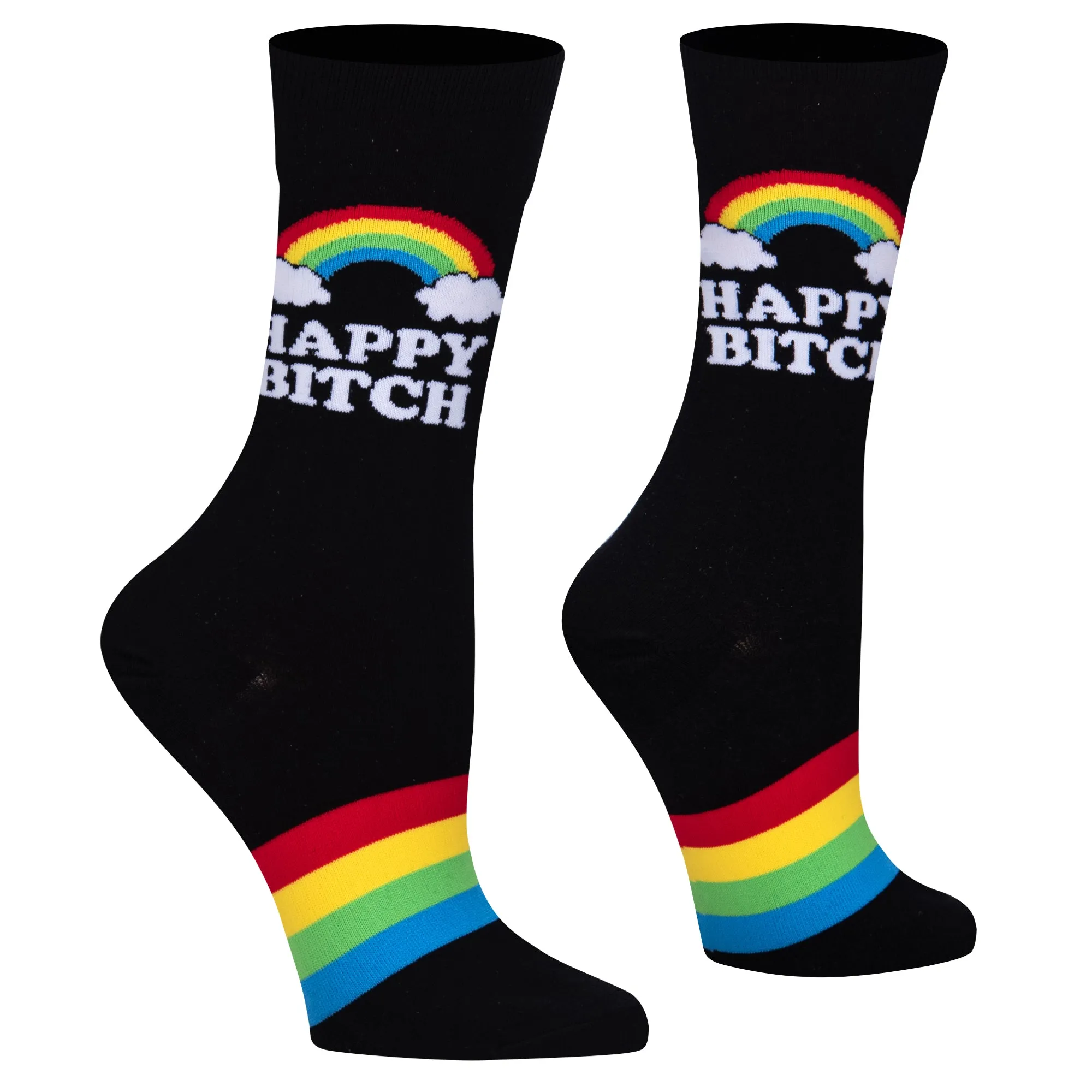 Happy Bitch Women's Crew Socks sold by Odd Sox product image thumbnail 3