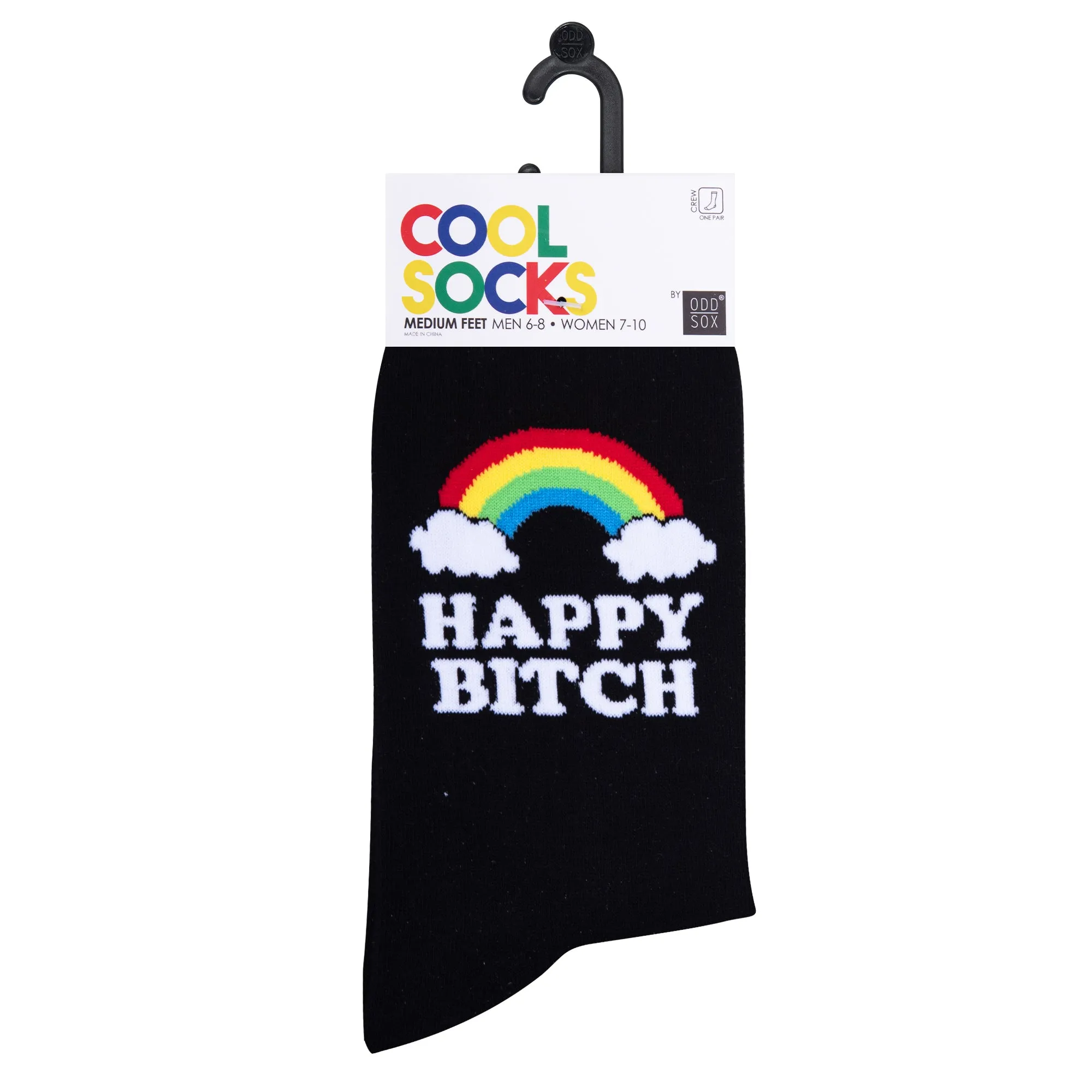 Happy Bitch Women's Crew Socks sold by Odd Sox product image thumbnail 5