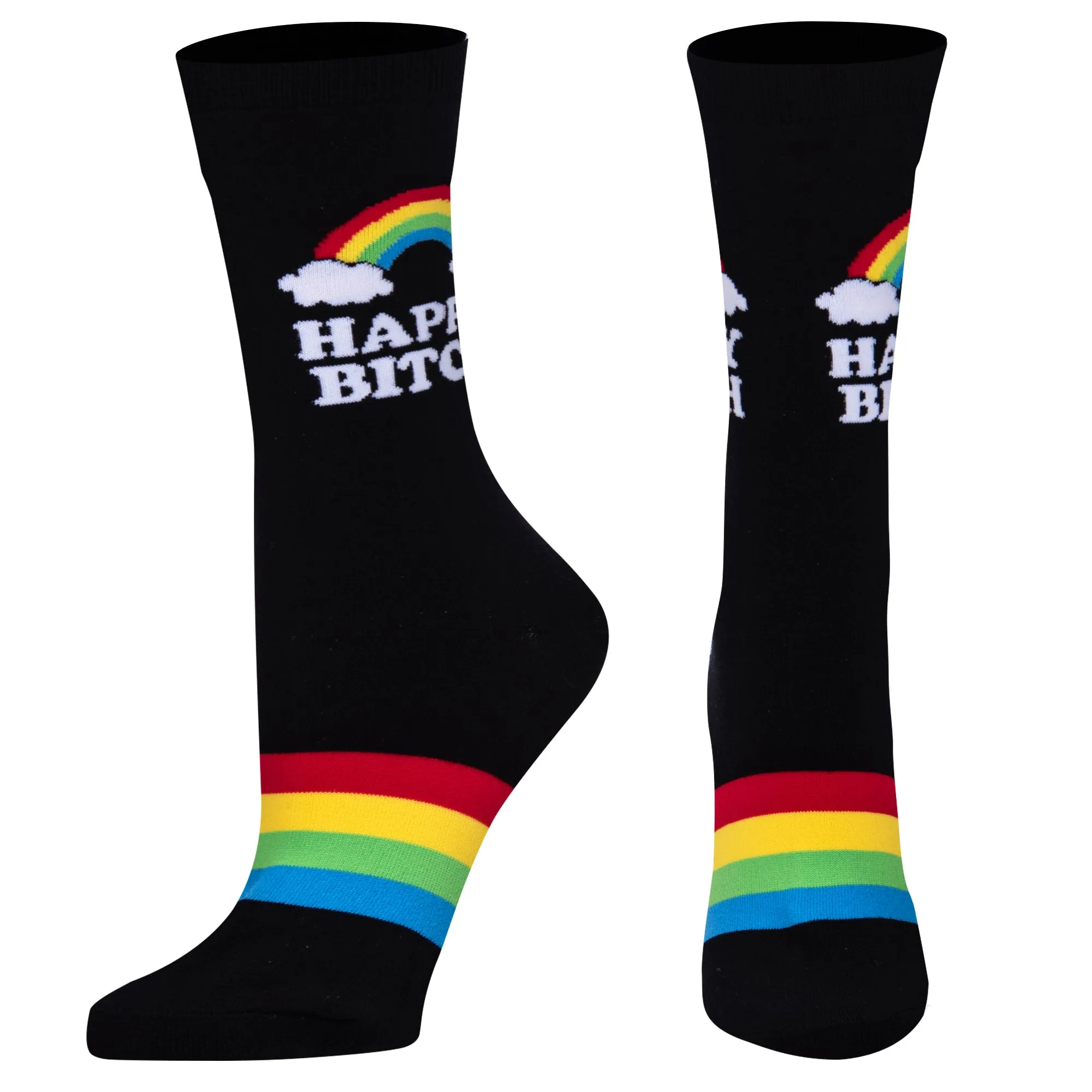 Happy Bitch Women's Crew Socks sold by Odd Sox product image thumbnail 2