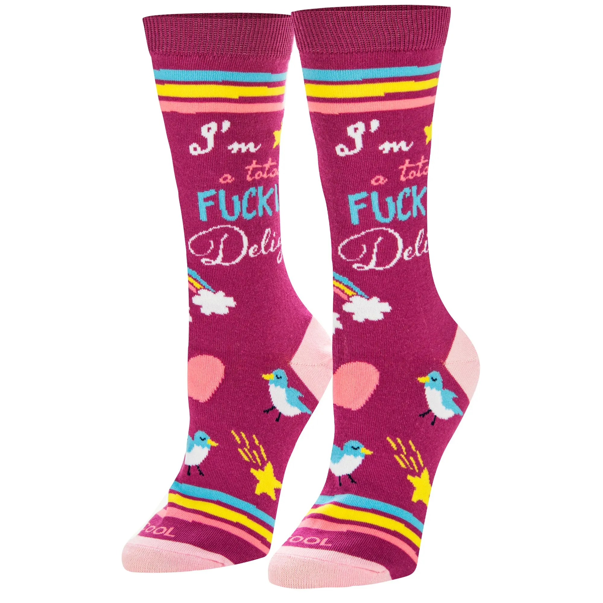 Delight Women's Crew Socks sold by Odd Sox