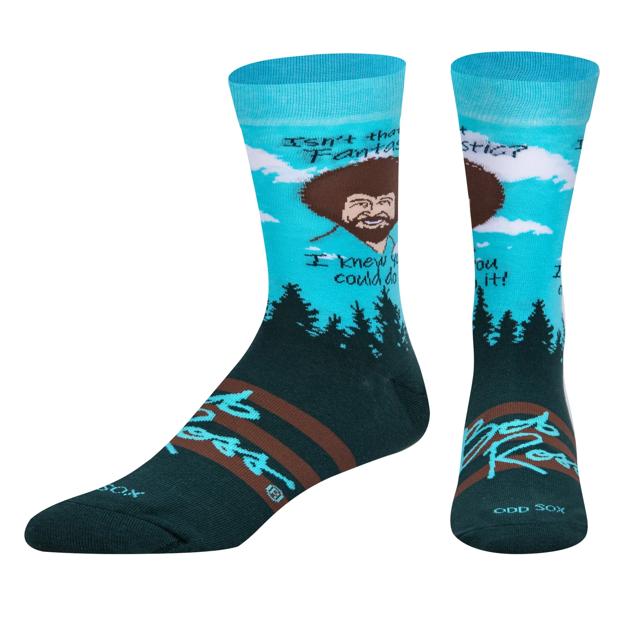 Bob Ross You Can Do it Men's Crew Socks sold by Odd Sox product image thumbnail 2