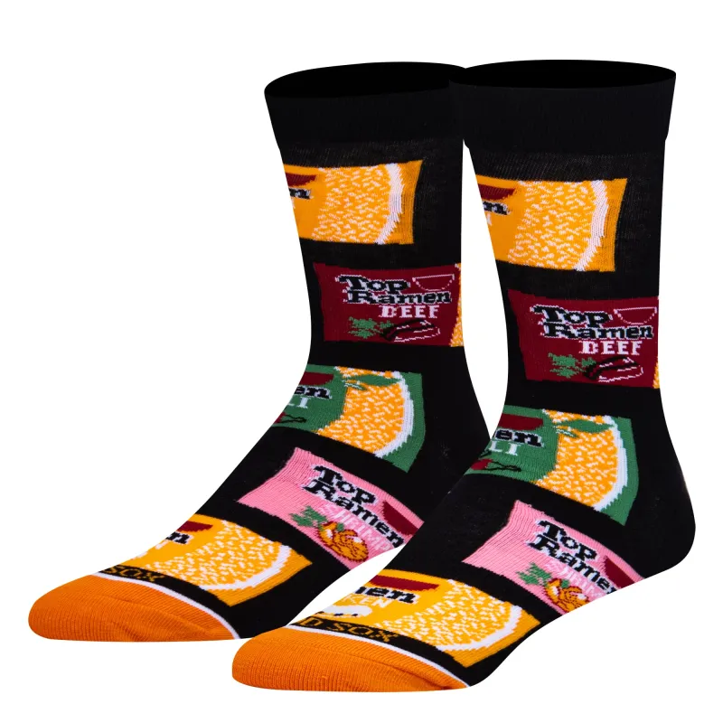 Top Ramen Flavors Men's Crew Socks sold by Odd Sox
