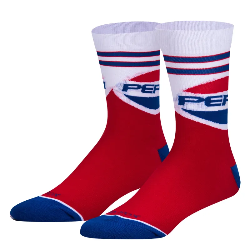 Pepsi Throwback Men's Crew Socks sold by Odd Sox
