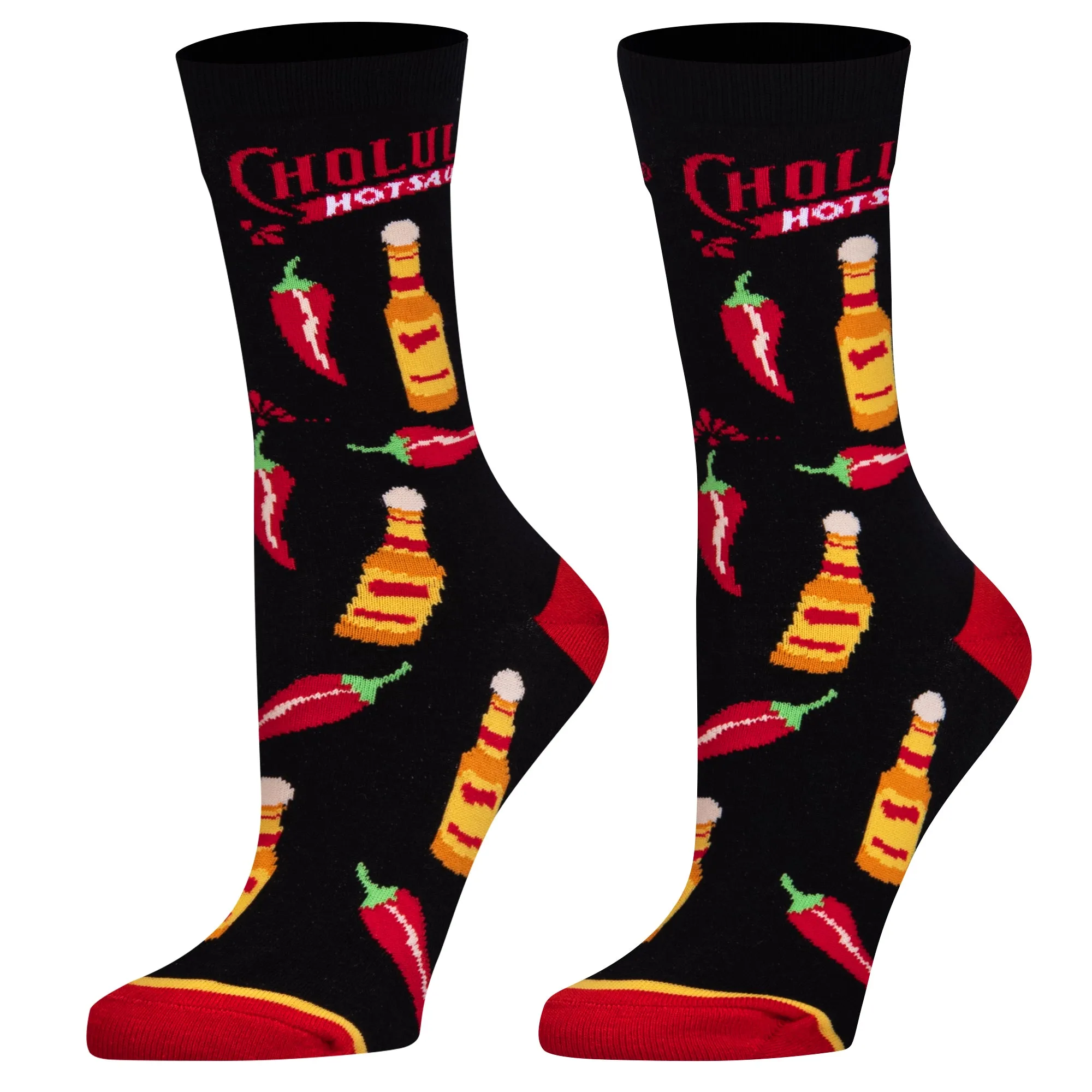 Cholula Too Spicy Women's Crew Socks sold by Odd Sox