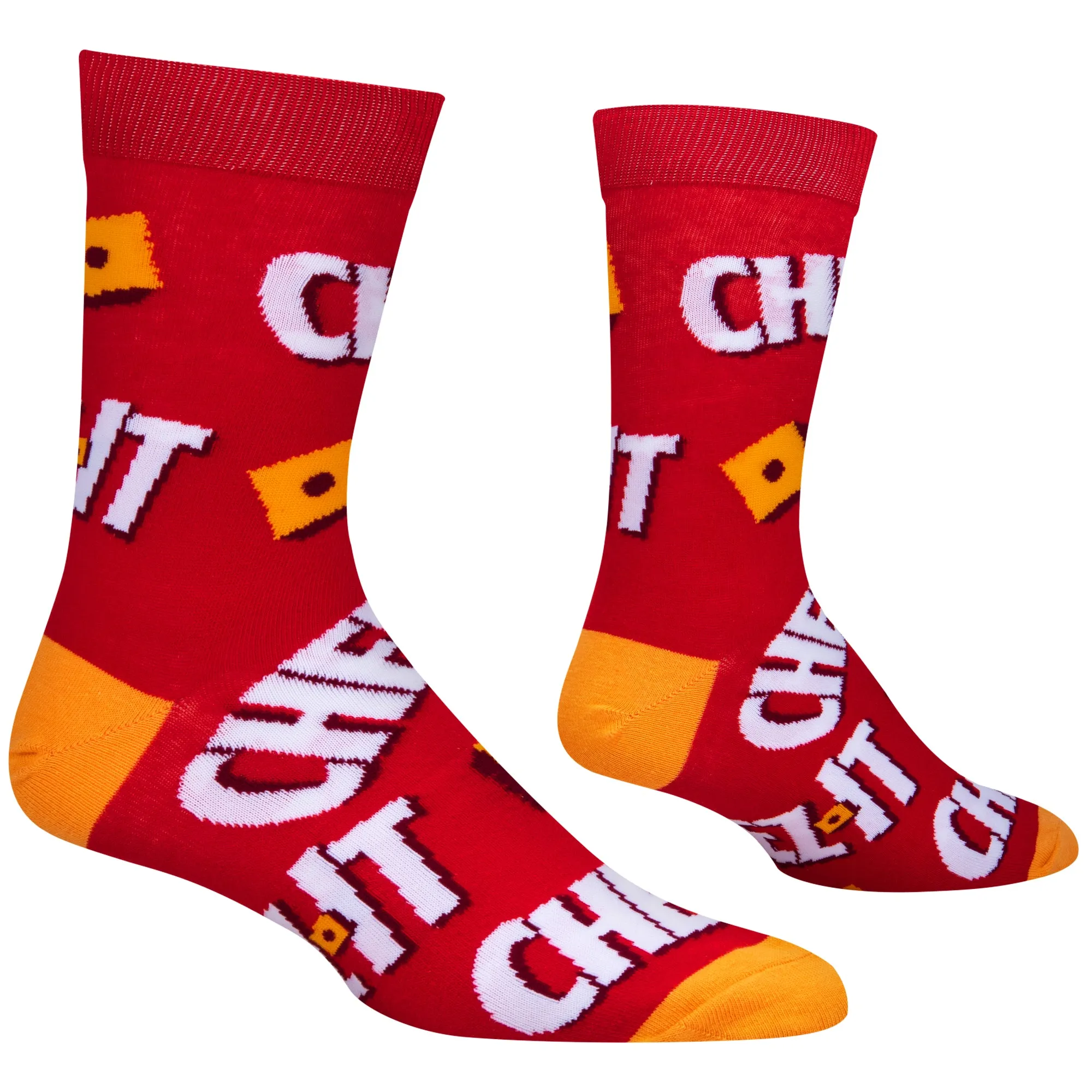 Keep It Cheezy Men's Crew Socks sold by Odd Sox product image thumbnail 3