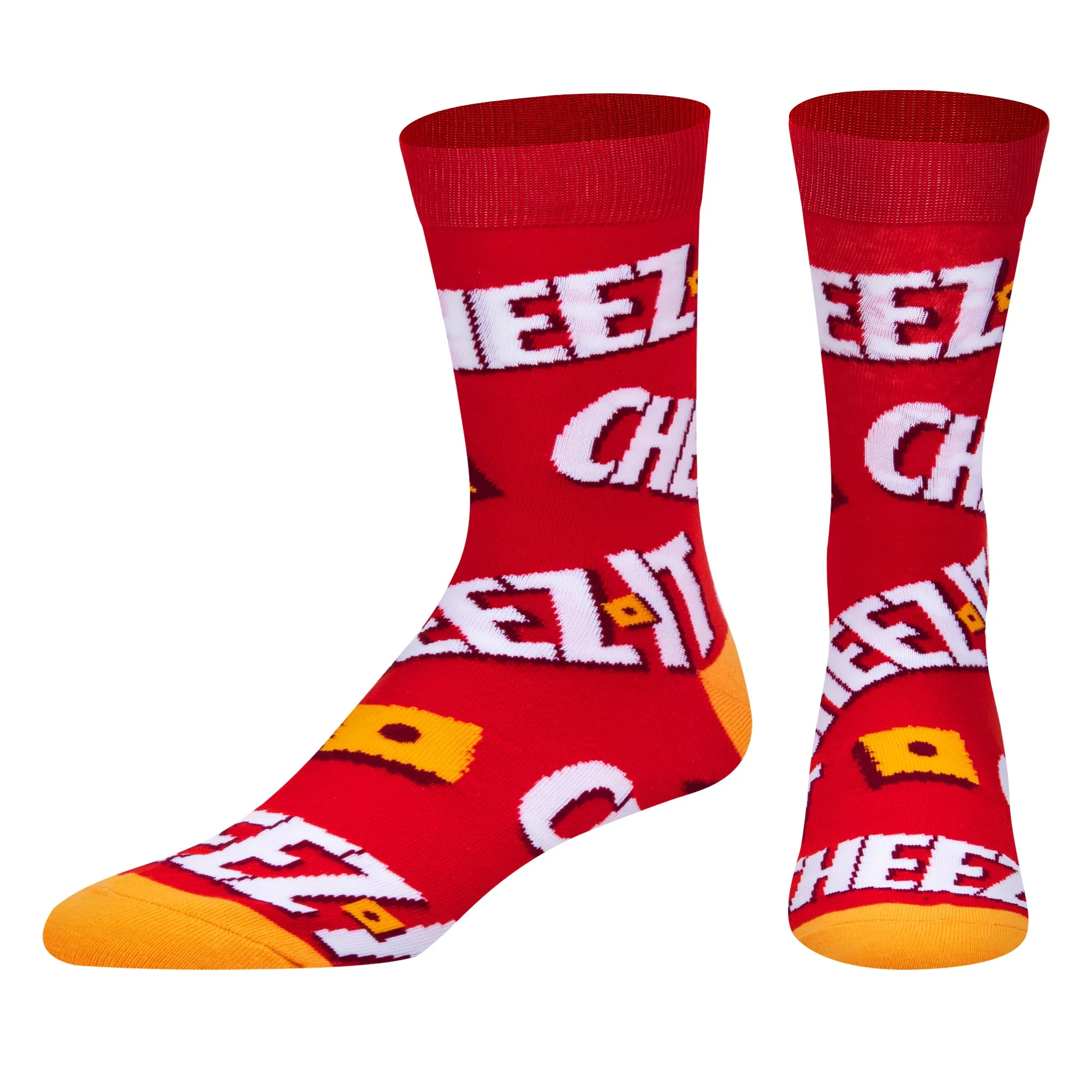 Keep It Cheezy Men's Crew Socks sold by Odd Sox product image thumbnail 2