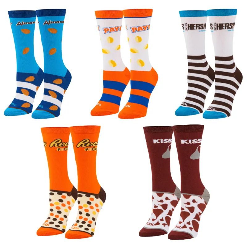 Cool Socks, Hershey's Candy Socks for Women, 5 Pair Gift Box Set, Fun Colorful sold by Odd Sox