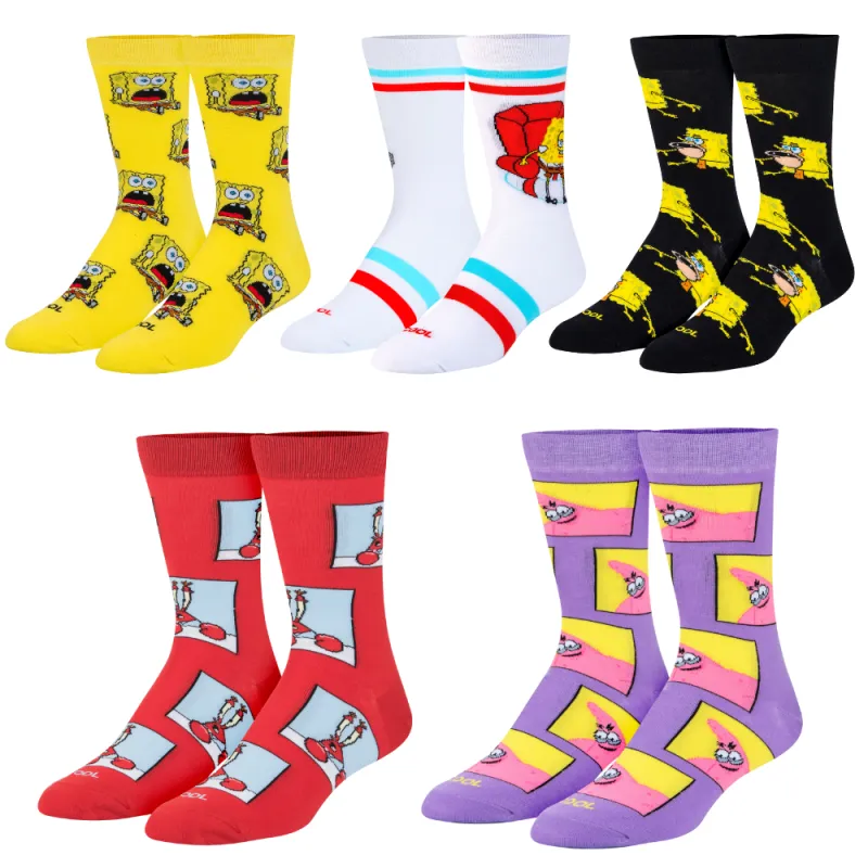 Nickelodeon Men's Crew Socks 5-Pack made by Odd Sox