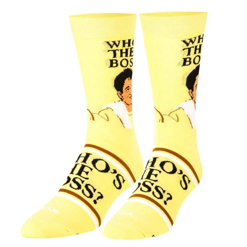 Who's The Boss Men's Crew Socks sold by Odd Sox