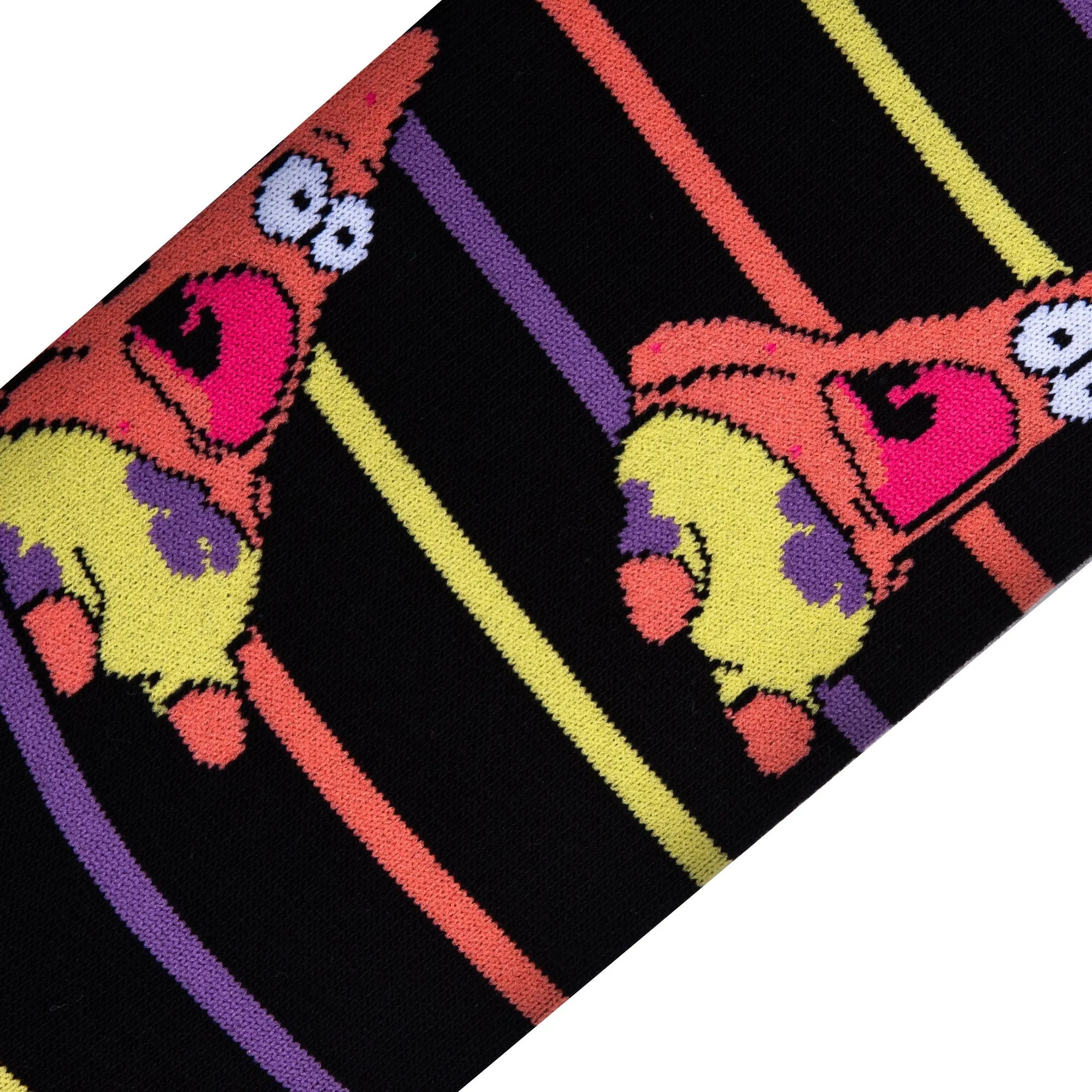 Surprised Patrick Stripes Men's Crew Socks sold by Odd Sox product image thumbnail 4