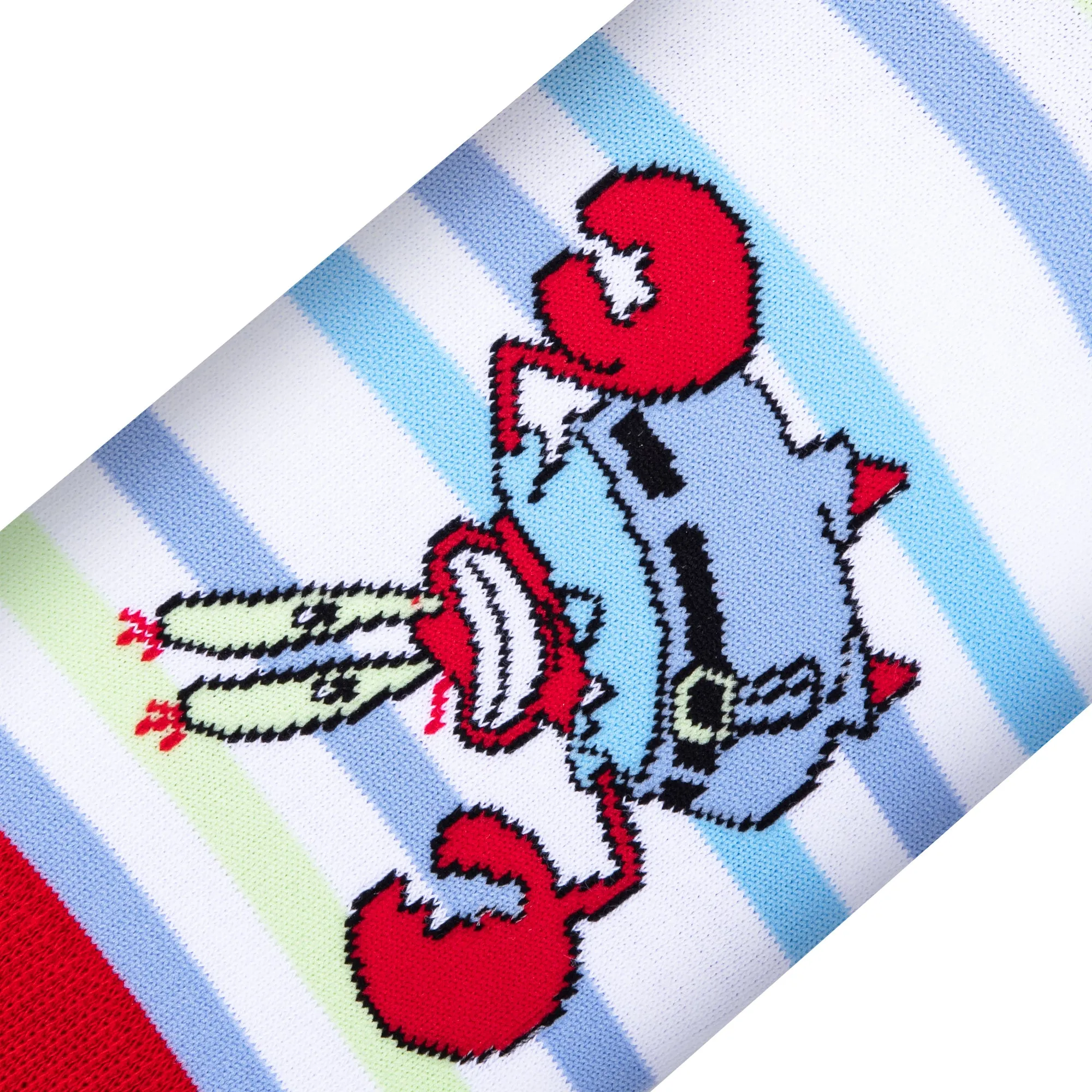 Mr Krab Stripes Men's Crew Socks sold by Odd Sox product image thumbnail 4