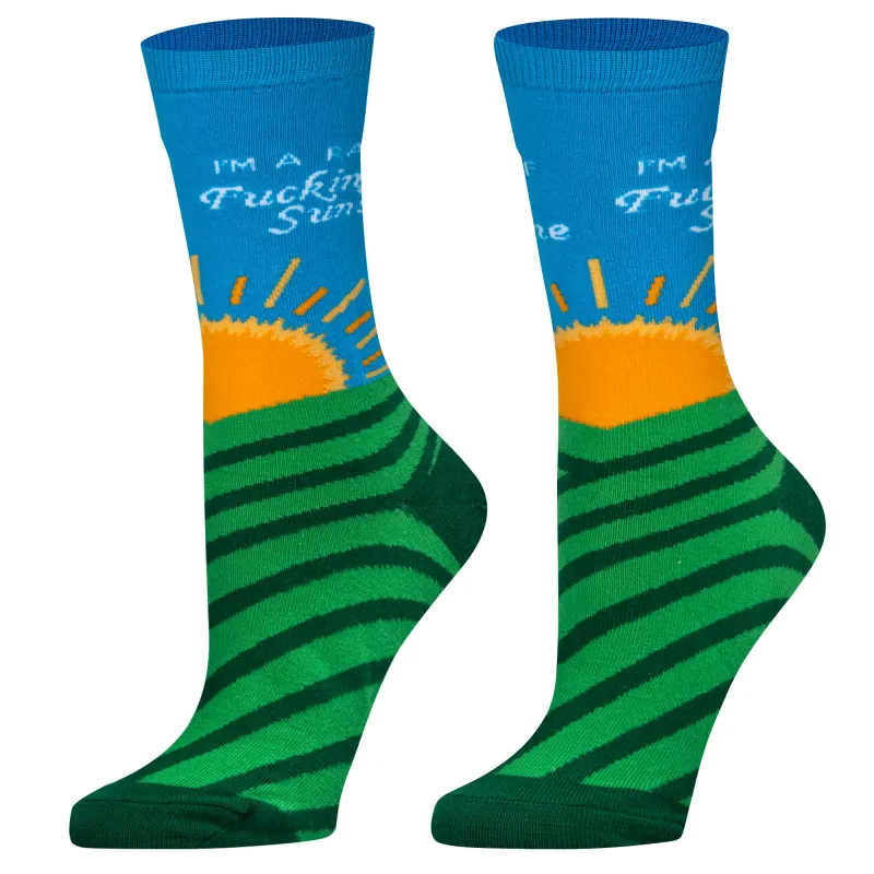 Ray Of Sunshine Women's Crew Socks sold by Odd Sox