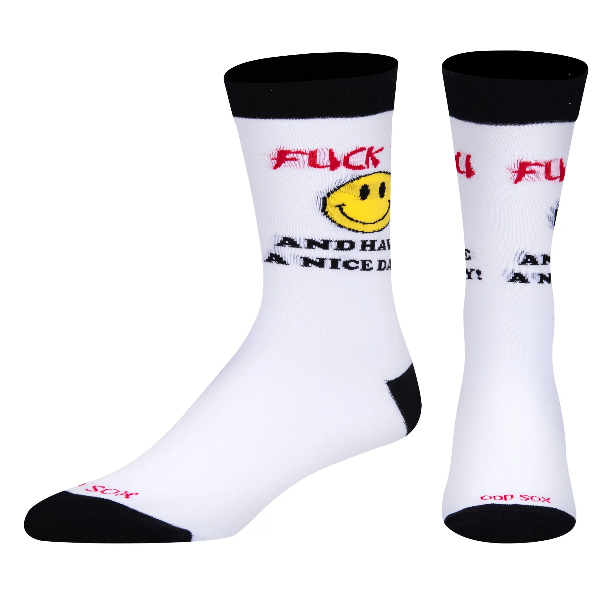 FU Have A Nice Day Men's Crew Socks sold by Odd Sox product image thumbnail 2
