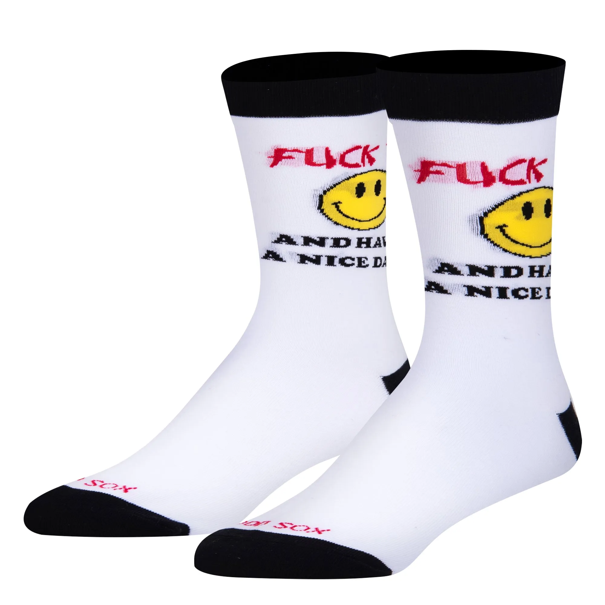 FU Have A Nice Day Men's Crew Socks sold by Odd Sox