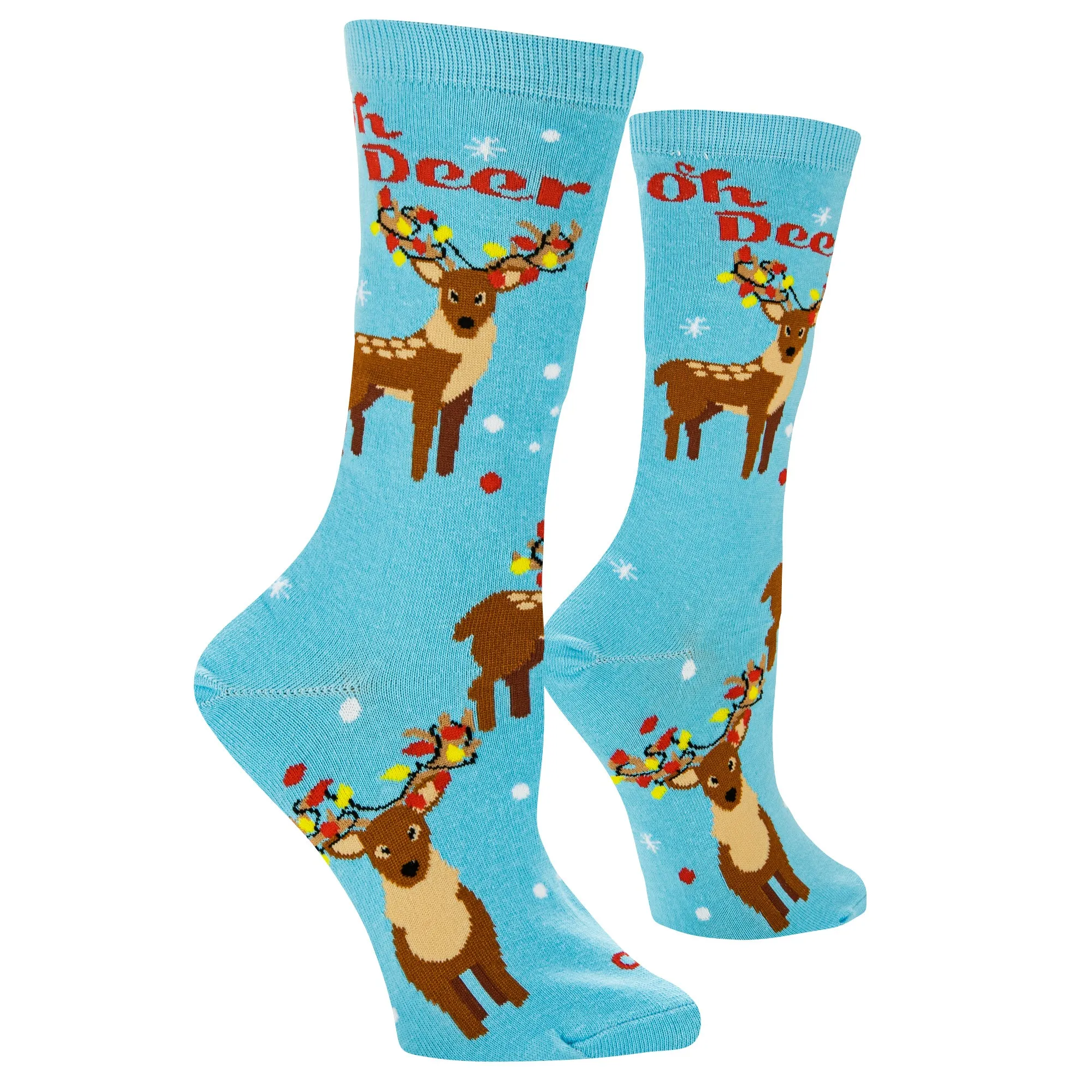 Oh Deer Women's Crew Socks sold by Odd Sox product image thumbnail 3