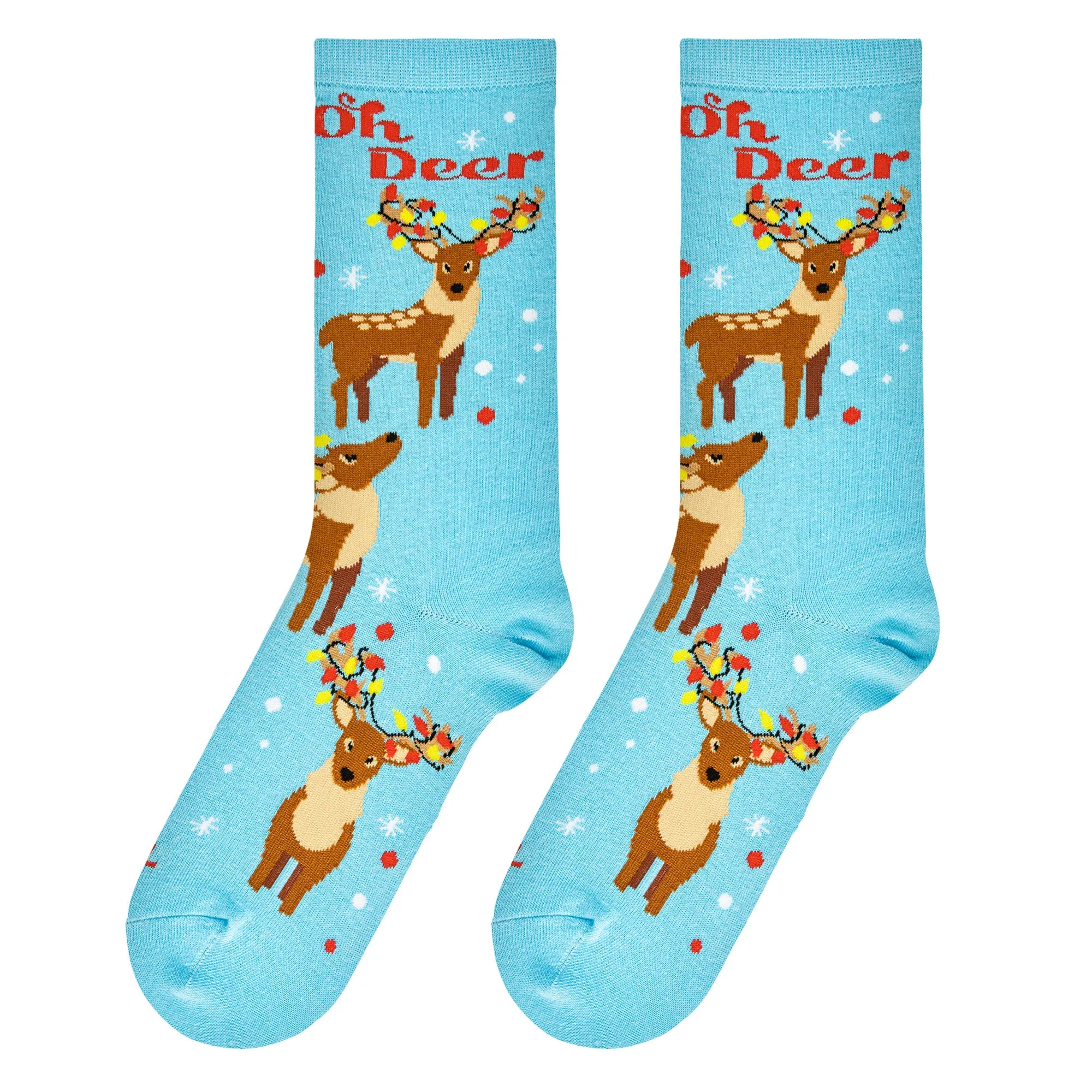 Oh Deer Women's Crew Socks sold by Odd Sox product image thumbnail 5