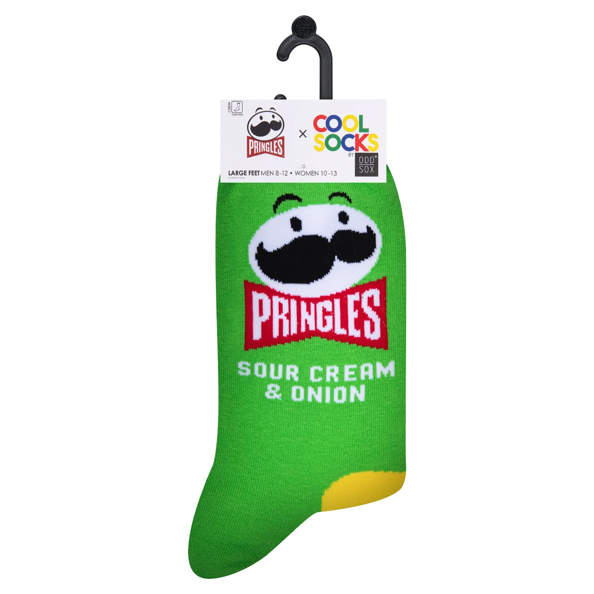 Pringles Sour Cream & Onion Men's Crew Socks sold by Odd Sox product image thumbnail 5