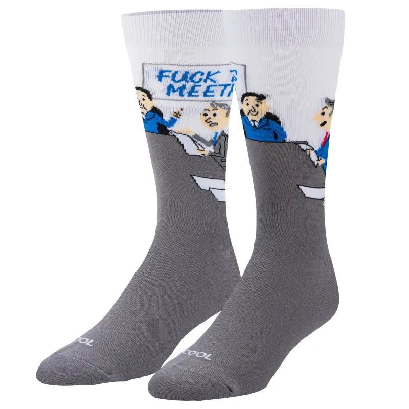 Fuck This Meeting Men's Crew Socks sold by Odd Sox