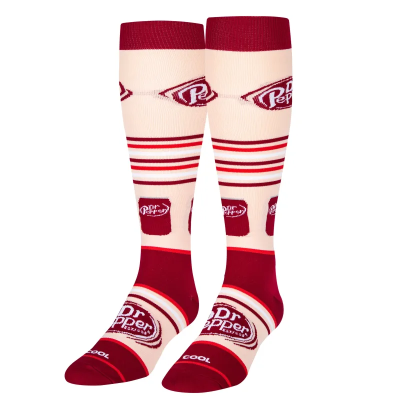 Dr Pepper Compression Socks sold by Odd Sox