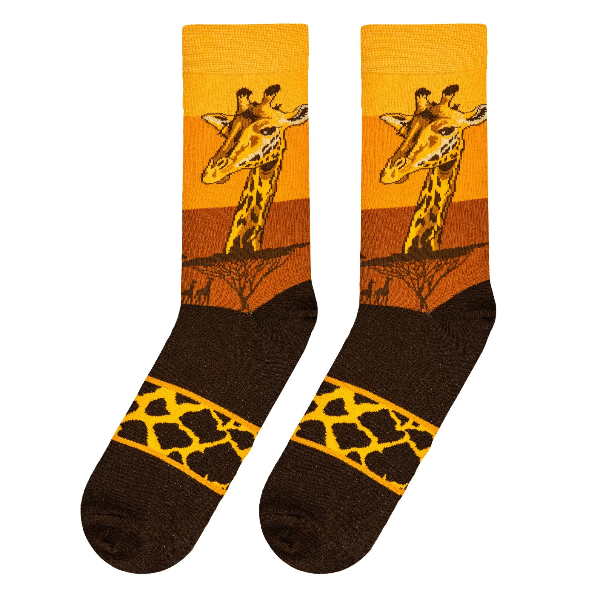 Giraffe Safari Men's Crew Socks sold by Odd Sox product image thumbnail 5