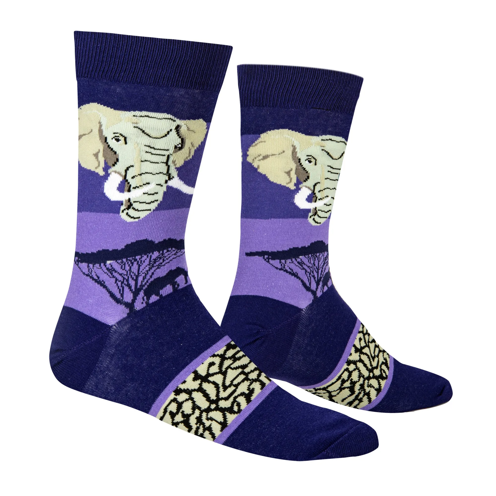 Elephant Safari Men's Crew Socks sold by Odd Sox product image thumbnail 3