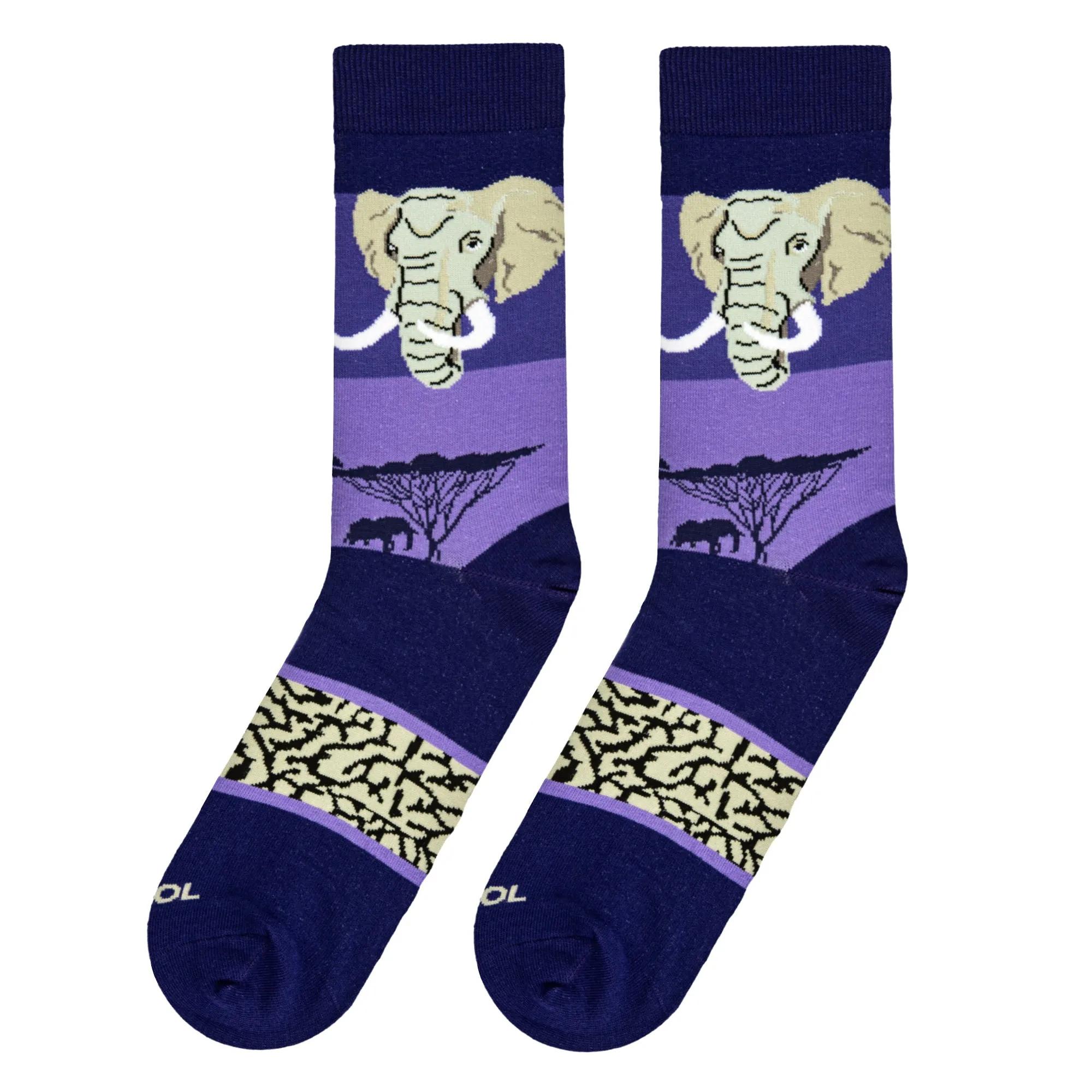 Elephant Safari Men's Crew Socks sold by Odd Sox product image thumbnail 5