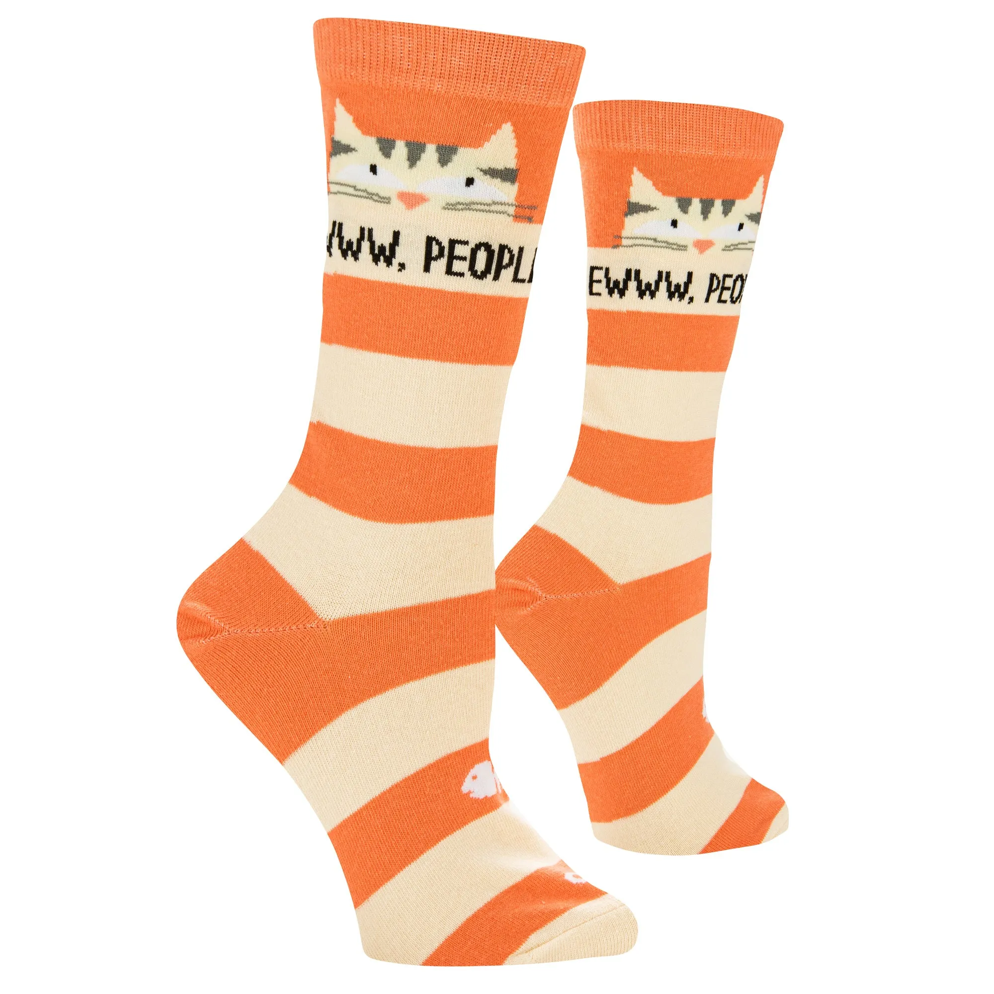 Eww People Cats Women's Crew Socks sold by Odd Sox product image thumbnail 3