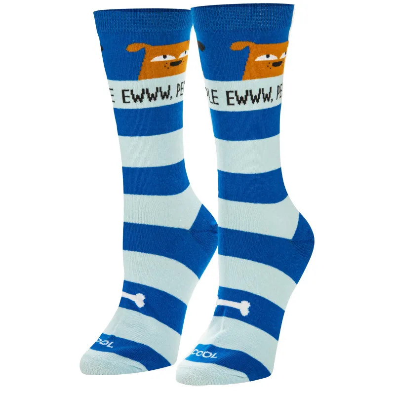 Eww People Dogs Women's Crew Socks made by Odd Sox