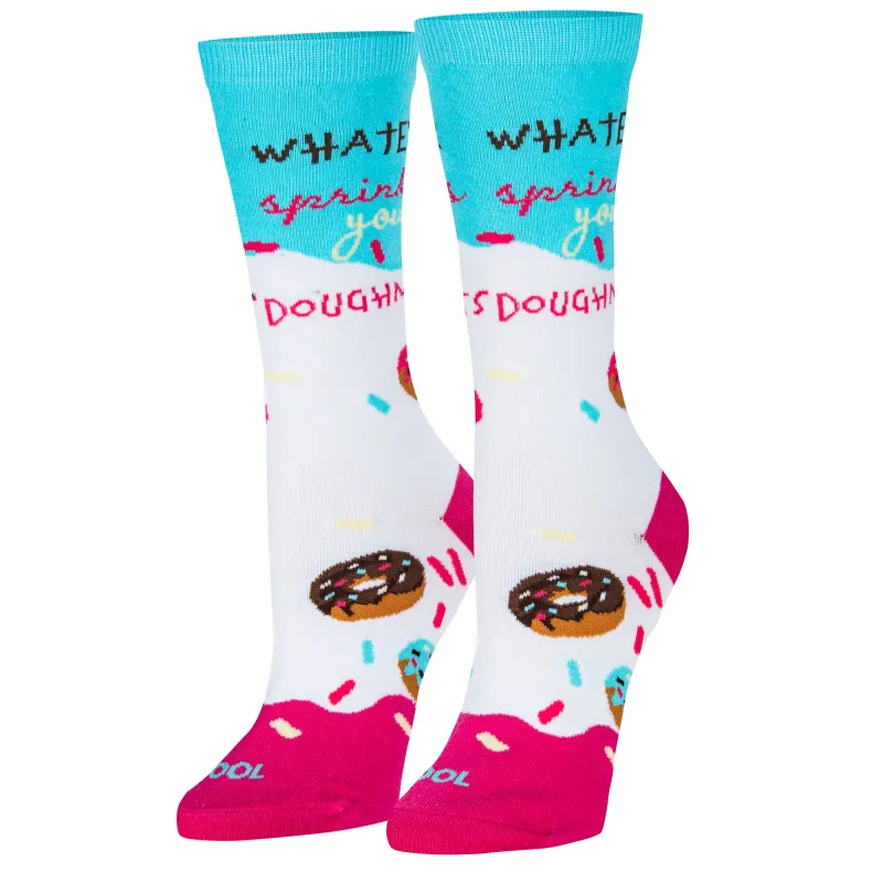Sprinkles Your Doughnuts Women's Crew Socks sold by Odd Sox