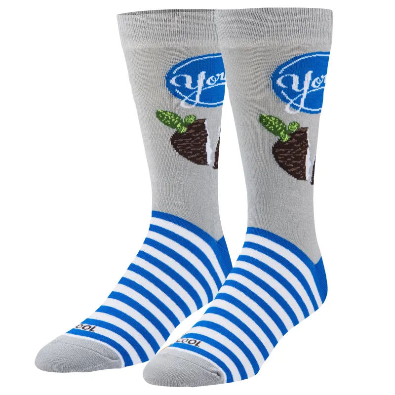 York Peppermint Pattie Men's Crew Socks sold by Odd Sox