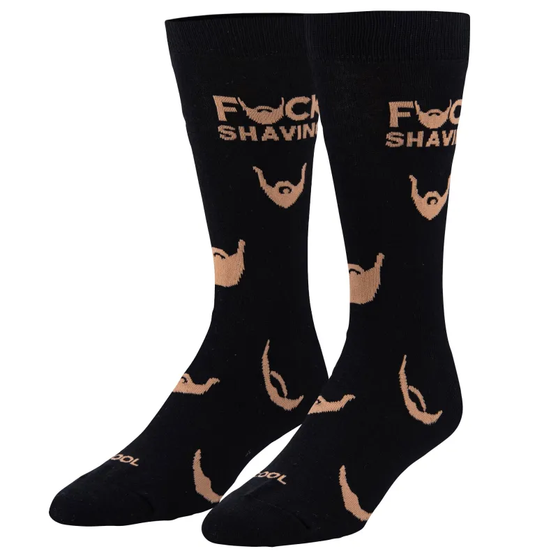 Fuck Shaving Men's Crew Socks sold by Odd Sox