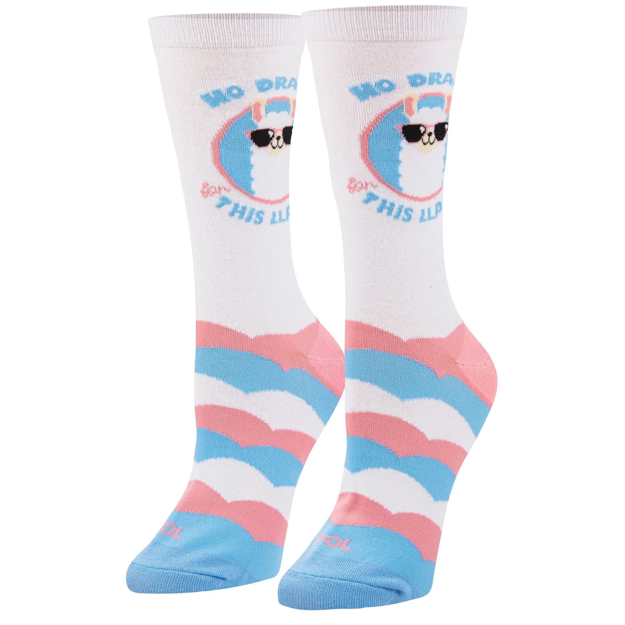 No Drama Llama Women's Crew Socks sold by Odd Sox