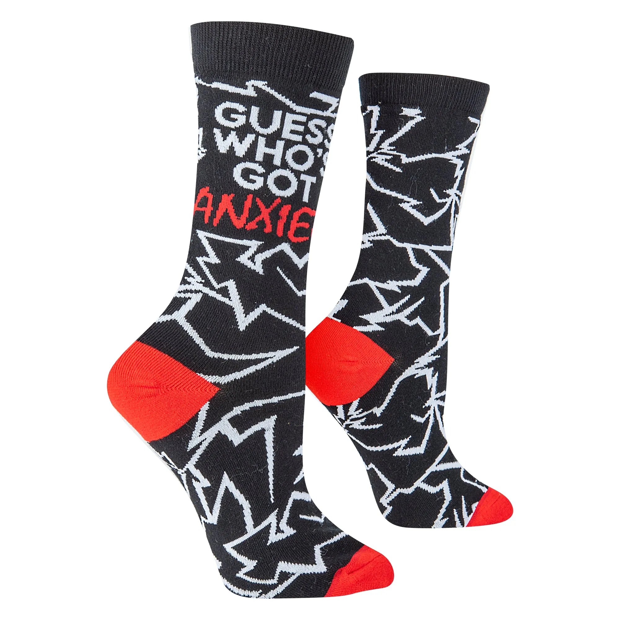 Anxiety Women's Crew Socks sold by Odd Sox product image thumbnail 3