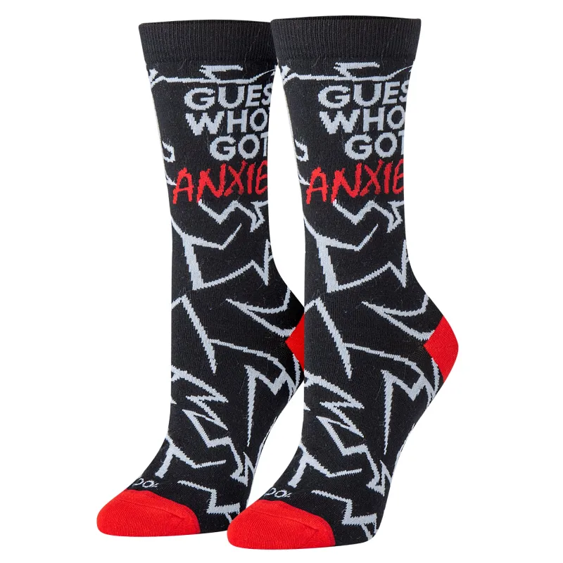 Anxiety Women's Crew Socks sold by Odd Sox