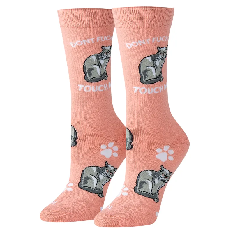 Don't Touch Me Women's Crew Socks made by Odd Sox