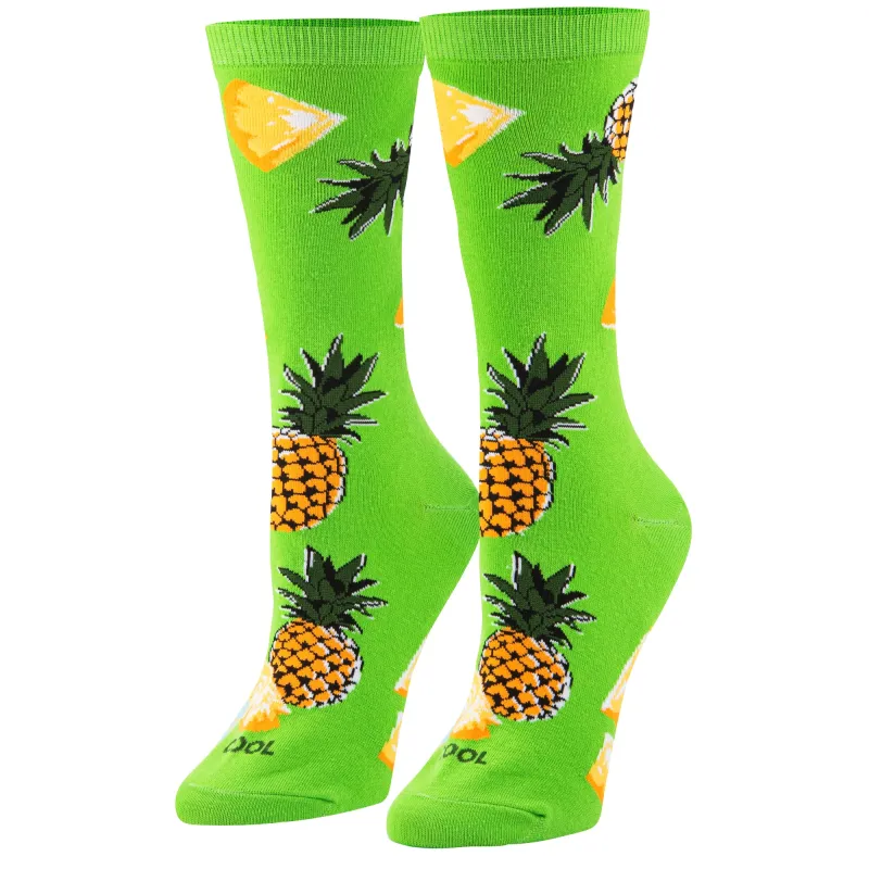 Pineapples Women's Crew Socks sold by Odd Sox