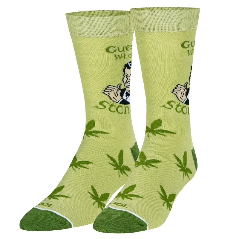 Guess Who's Stoned Men's Crew Socks sold by Odd Sox