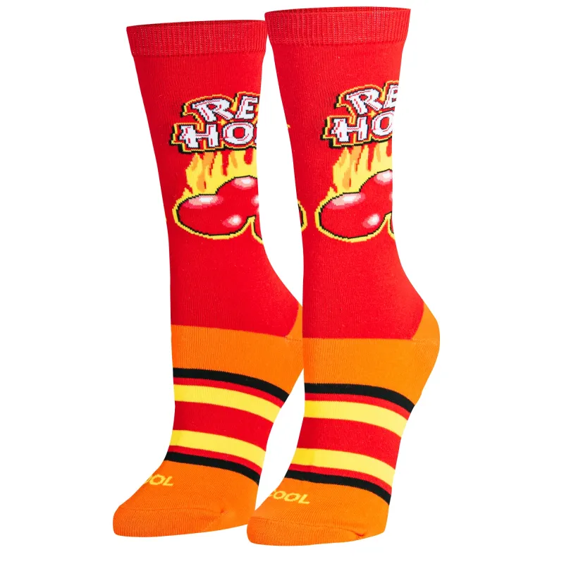 Red Hots Women's Crew Socks sold by Odd Sox