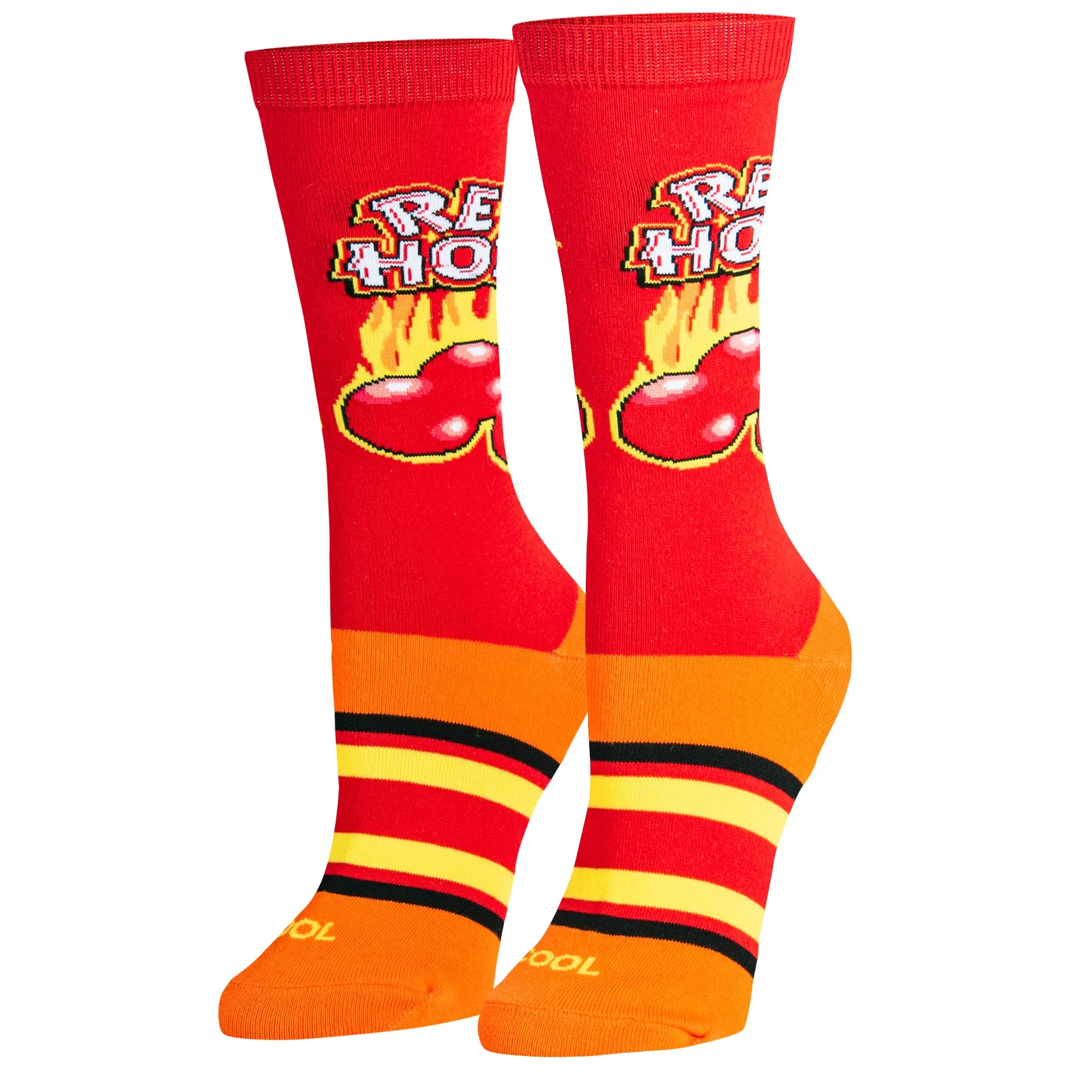 Red Hots Women's Crew Socks sold by Odd Sox