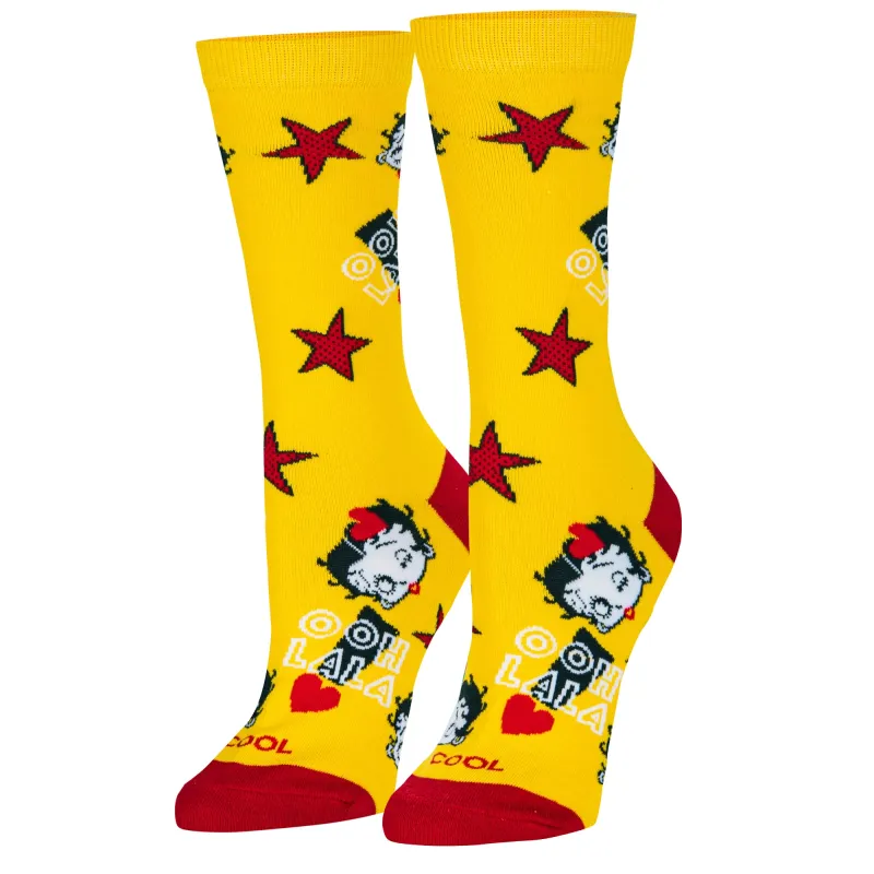 Betty Boop Oh La La Women's Crew Socks sold by Odd Sox