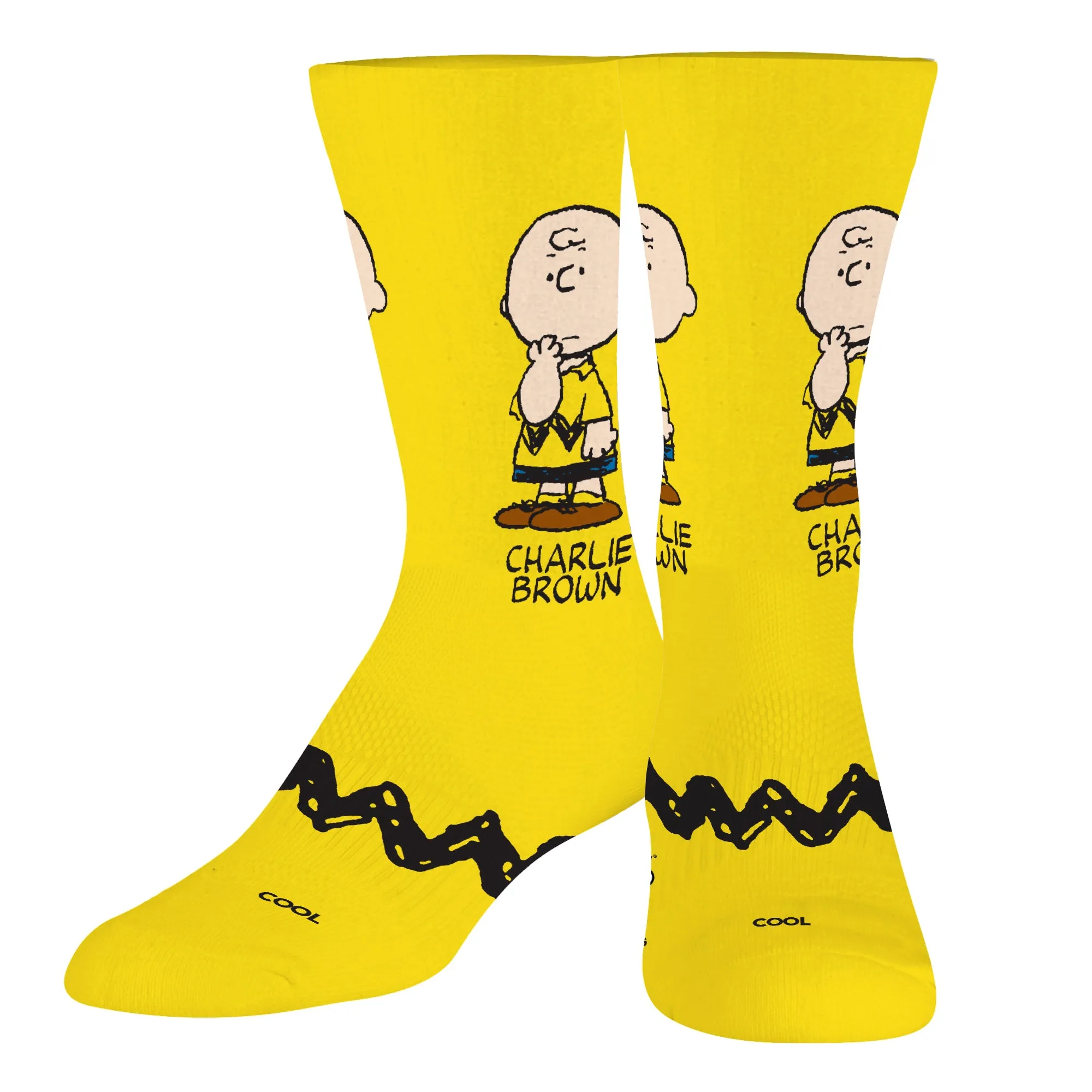 Charlie Brown Men's Crew Socks sold by Odd Sox product image thumbnail 2