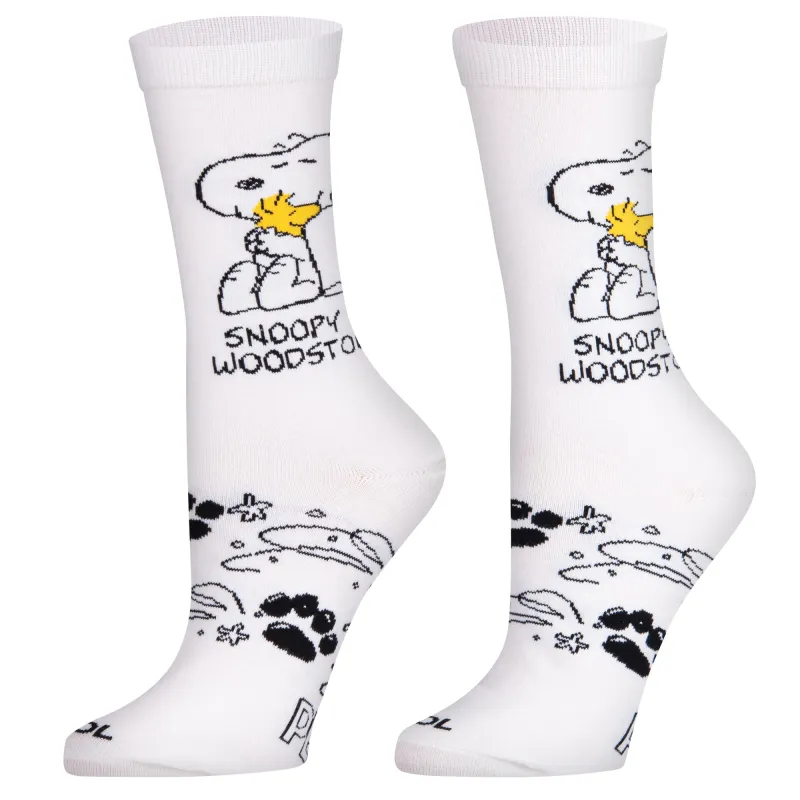 Snoopy & Woodstock Women's Crew Socks sold by Odd Sox